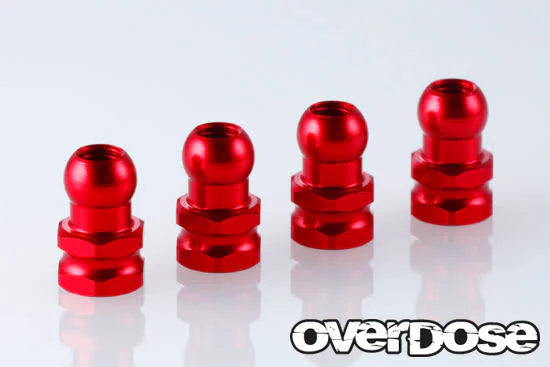 Overdose - Red aluminum shock rod ends HG