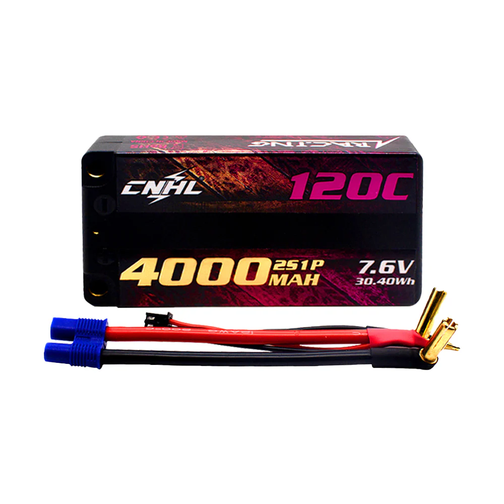 CNHL Ultra-Thin Racing Series LiHV 4000mAh 7.6V 2S 120C Shorty Hard Case LiPo Battery with EC3 Plug - Image 2