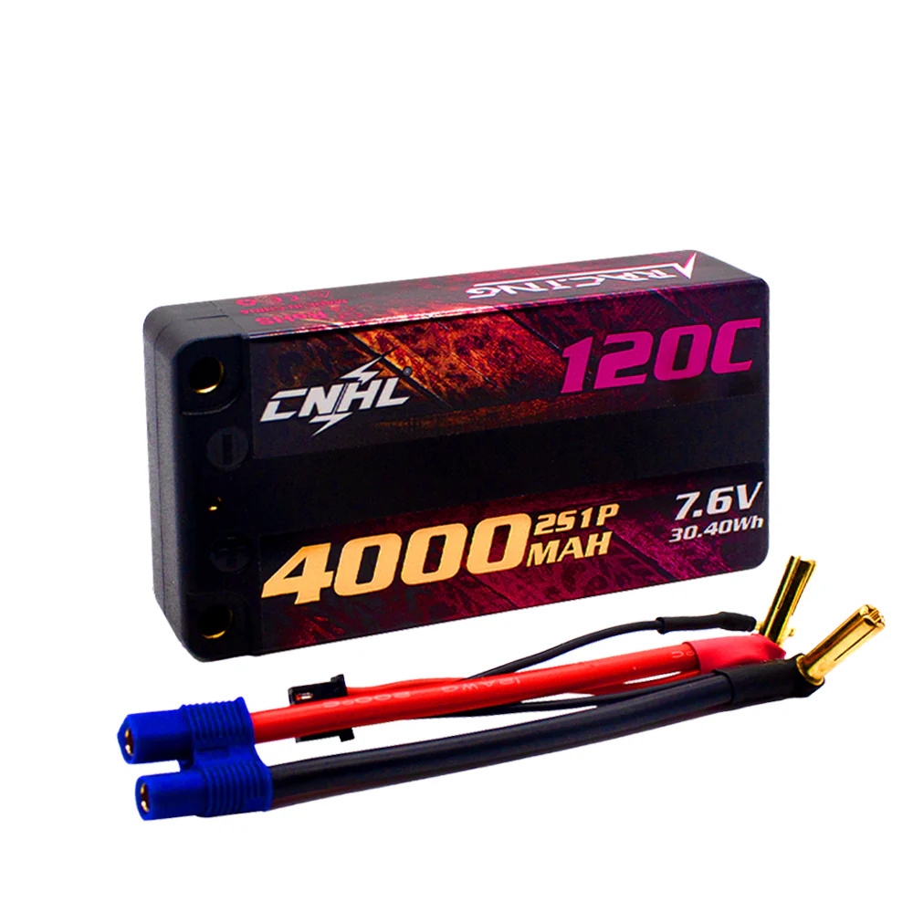 CNHL Ultra-Thin Racing Series LiHV 4000mAh 7.6V 2S 120C Shorty Hard Case LiPo Battery with EC3 Plug - Image 3