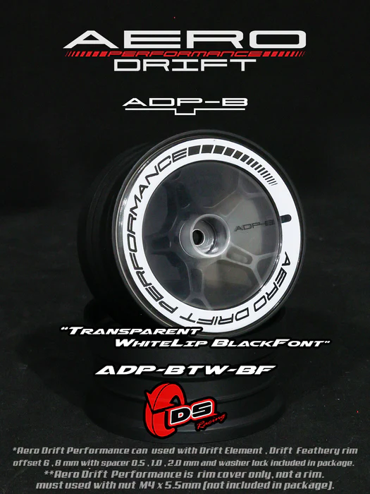 DS Racing - Drift aero performance cover for drift element - Flat - Transparent/White