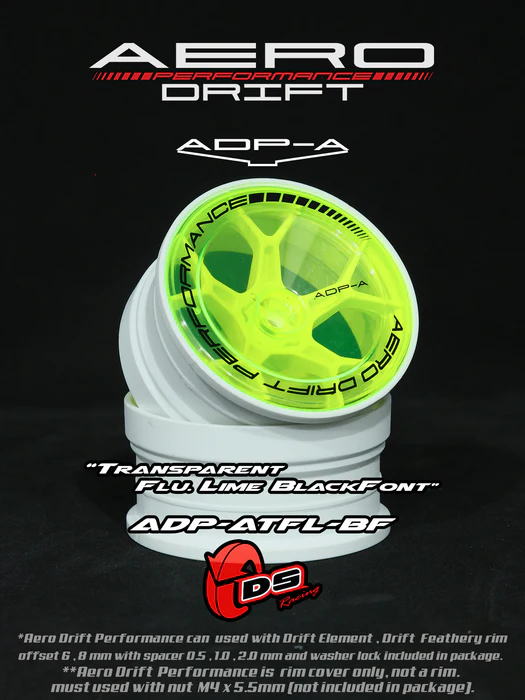 DS Racing - Aero performance drift cover for drift element - Sloped - Fluorescent Green