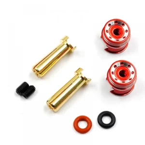 Yeah Racing - 5mm battery connectors + Red/Red heatsinks