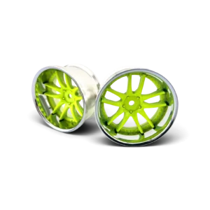 LAB - WORK EMOTION CR3P Wheels OFFSET 8 Chrome and Neon Yellow